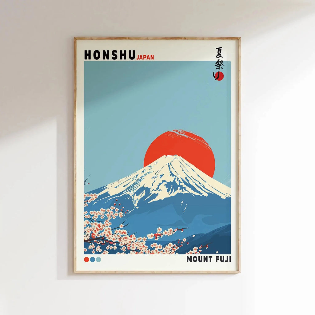 1 Wave Landscape Japanese Wall Art Poster Mount Fuji Sunrise Wave Canvas Print For Modern Living Room Home Decor  Poster Canvas