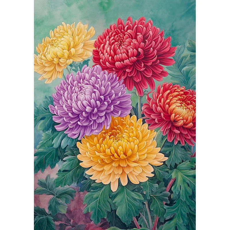 Genie Canvas - Diy Picture Paint By Numbers For Adults Flowers Painting By Numbers Handmade Wall Art For Adults Home Decor