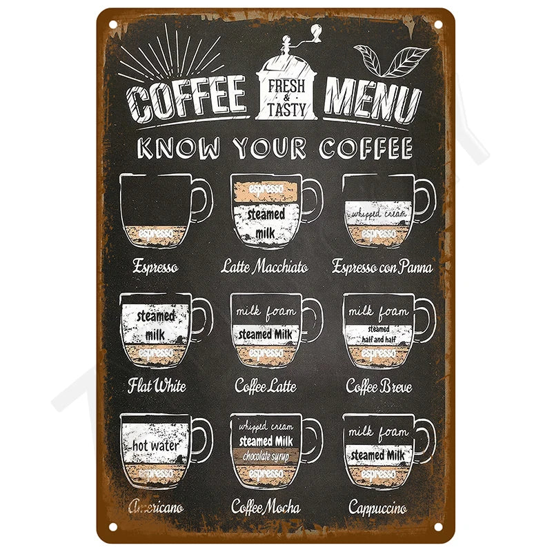 Retro Wall Art Mural Outdoor House Bathroom Home Room Decorations Decor Vintage Metal Signs Plates Tin Sign Posters Man Cave Bar