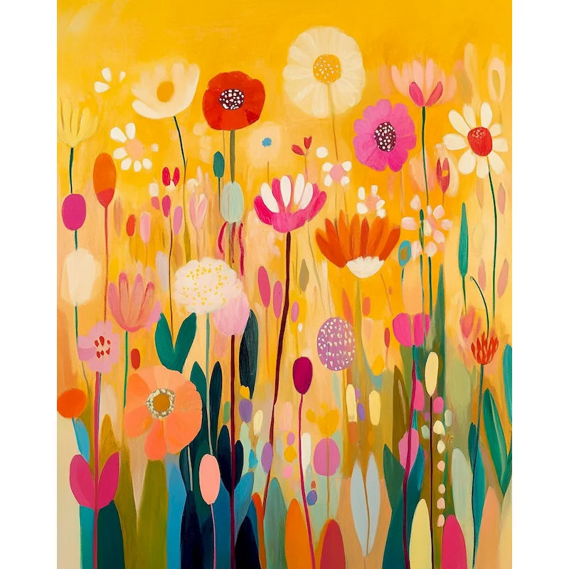 Genie Canvas - Diy Picture Paint By Numbers For Adults Flowers Painting By Numbers Handmade Wall Art For Adults Home Decor