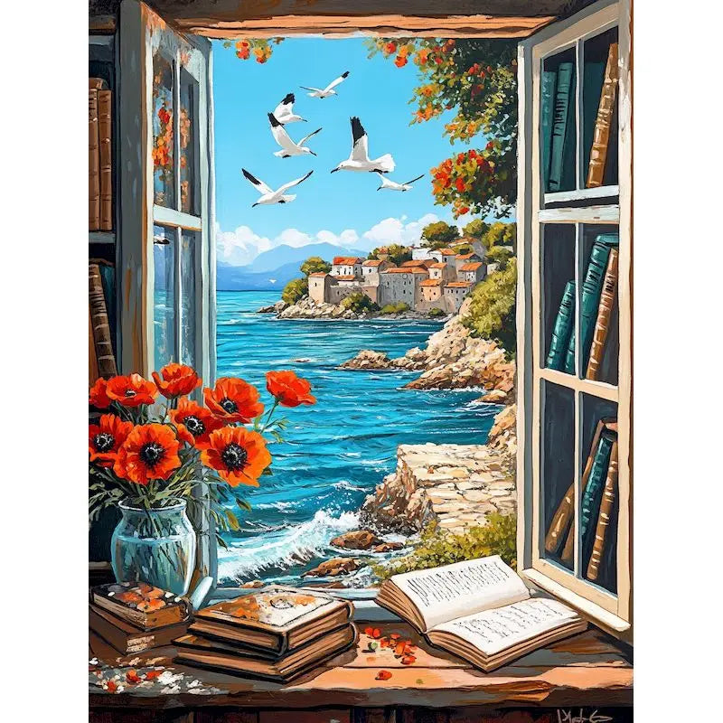 Genie Canvas Door Landscape DIY Paint by Numbers Kit