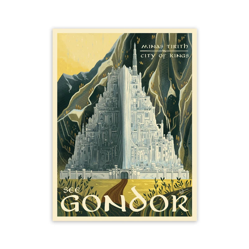 Tolkien Wall Art Canvas Painting Middle Earth Landscape LOTR Posters and Prints Wall Pictures Travel Gift Living Room Home Decor