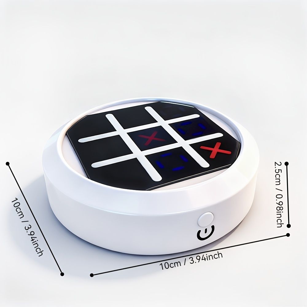 4-in-1 Electronic Tic Tac Toe Game: AI Battle, Two-Player Mode, Memory & Speed Challenge | Handheld Portable Game Console, Suitable for Both Kids and Adults (Batteries Not Included)（green）