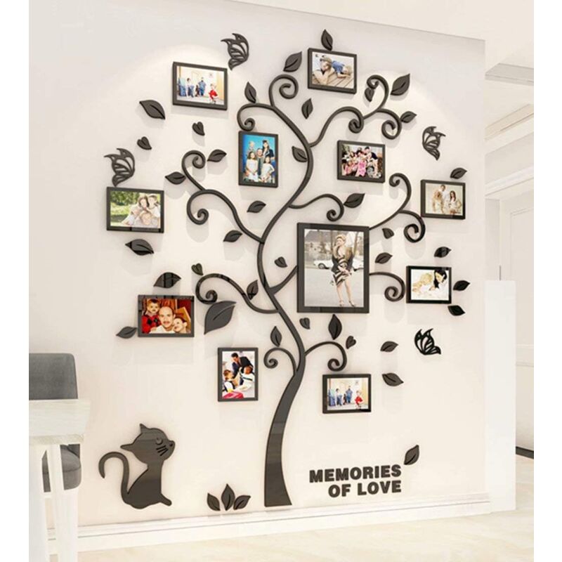 Wall Stickers Tree Photo Frame 3D Diy Mural Decals Arts Home Decoration For Bedroom, Living ROom, Nursery, Hall,