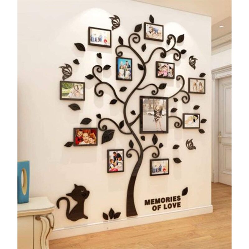 Wall Stickers Tree Photo Frame 3D Diy Mural Decals Arts Home Decoration For Bedroom, Living ROom, Nursery, Hall,