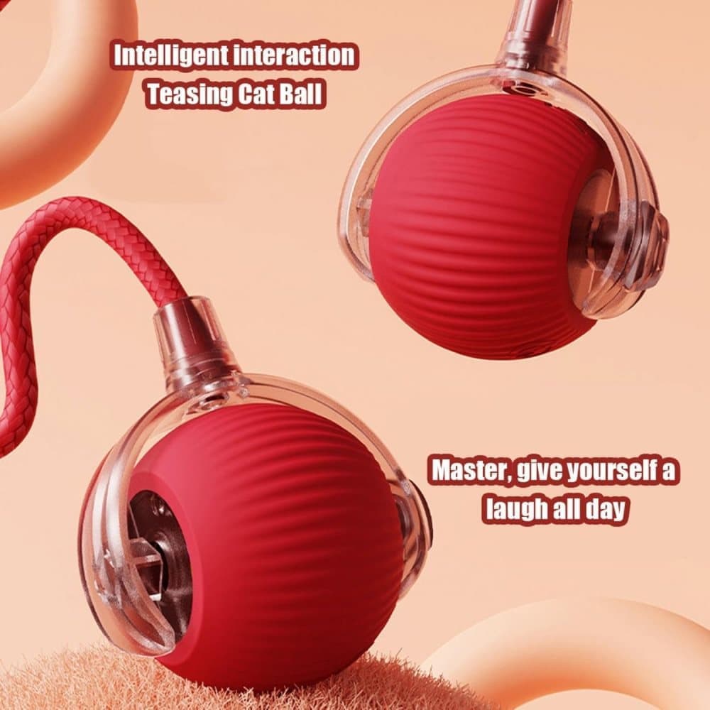 Smart Rolling Chew Ball for Dogs and Cats, Interactive Pet Toy, 2.5 inches