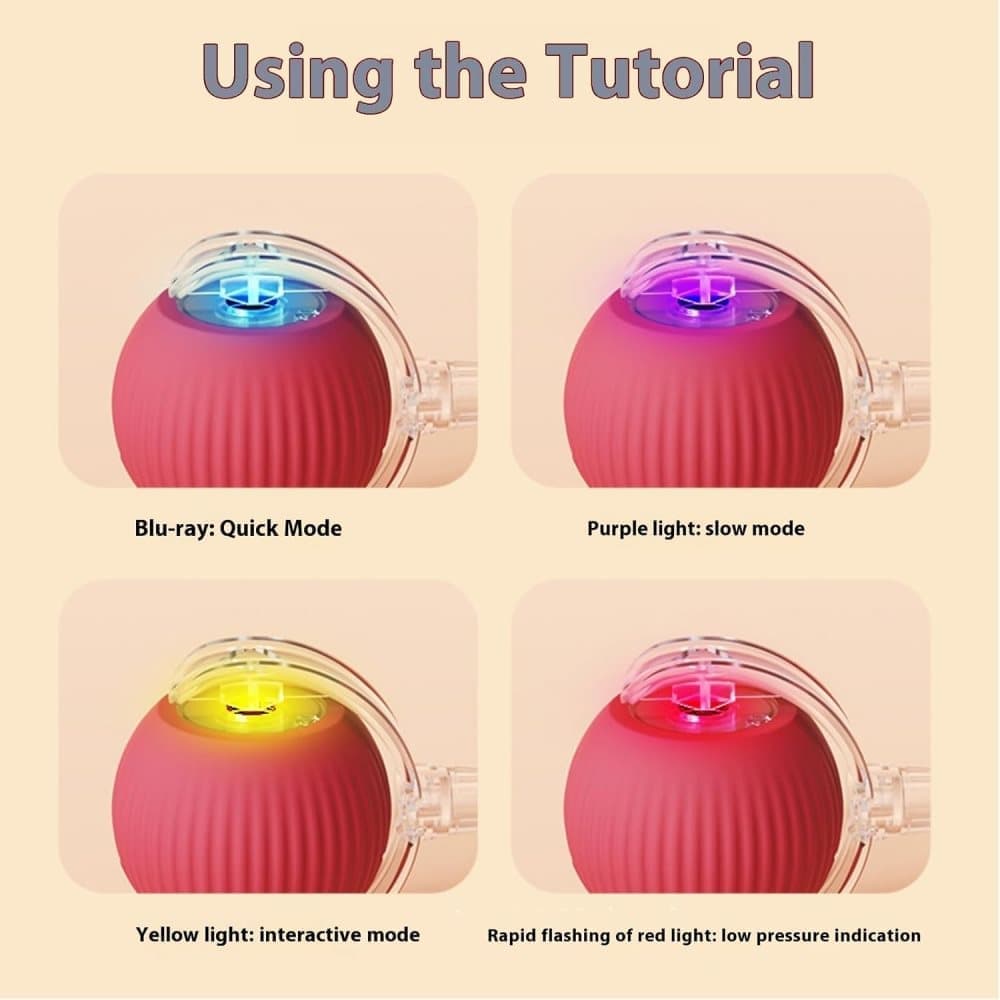 Smart Rolling Chew Ball for Dogs and Cats, Interactive Pet Toy, 2.5 inches