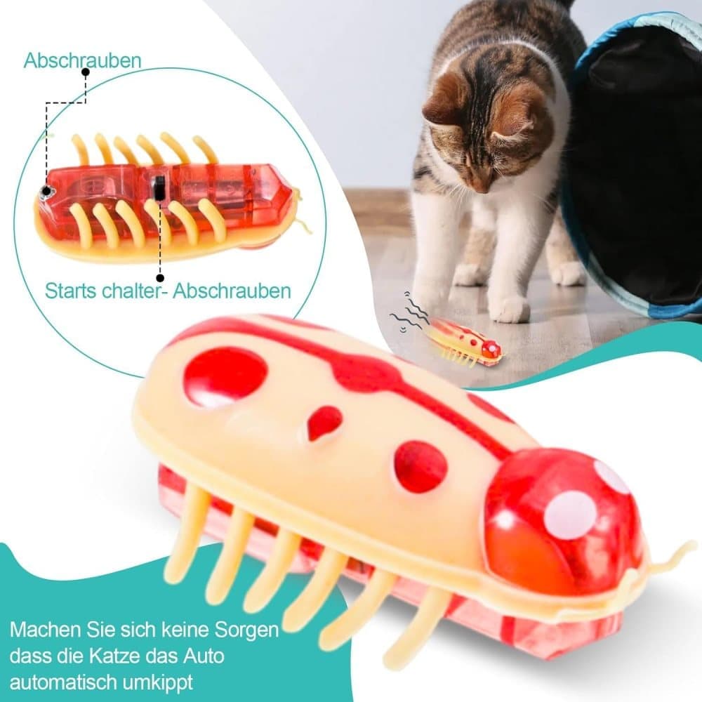 7-Piece Interactive Pet Toy for Cats and Dogs, Mini Beetle Electric Toy, Compatible with Small Pets, 4 Inches