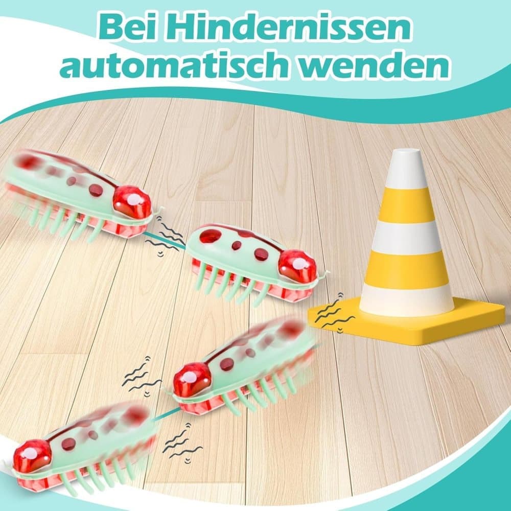 7-Piece Interactive Pet Toy for Cats and Dogs, Mini Beetle Electric Toy, Compatible with Small Pets, 4 Inches