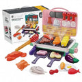 BBQ Grill Playset with Spray, Lights, Sounds and Colour-Changing Food Accessories for Pretend Cooking Play, Pink