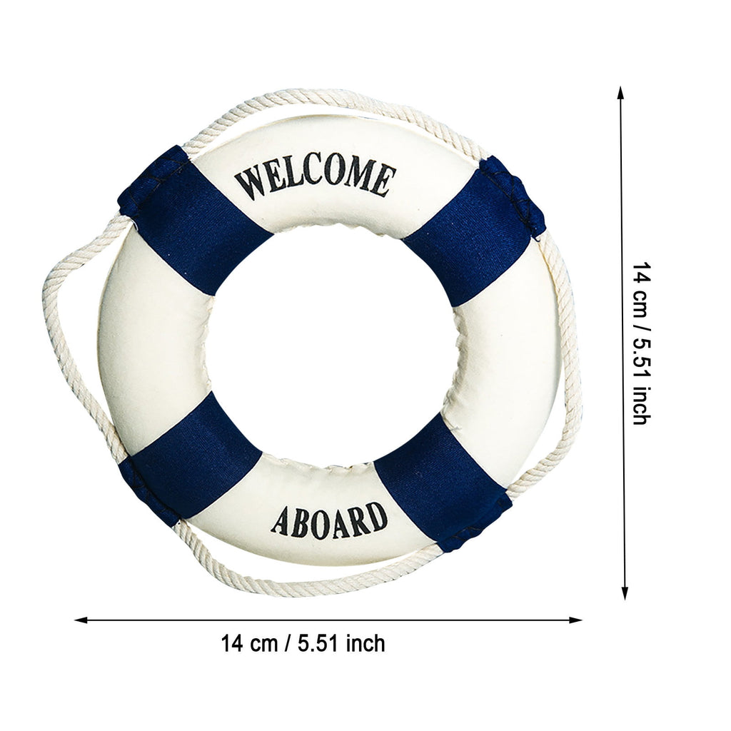 Summer Nautical Theme Decoration Lifebuoy Home Outdoor Wall Decoration Ornaments, 1 × Pendant Foam lifebuoy pendant Blue