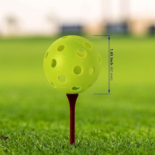 12 Pcs 42MM Plastic Golf Balls,26-Hole Indoor Outdoor Practice Ball,Practice Golf Balls for Backyard,Soft Children's Hole Ball Toy,Training Plastic Balls Airflow Hollow for Swing Practice (Multicolor)