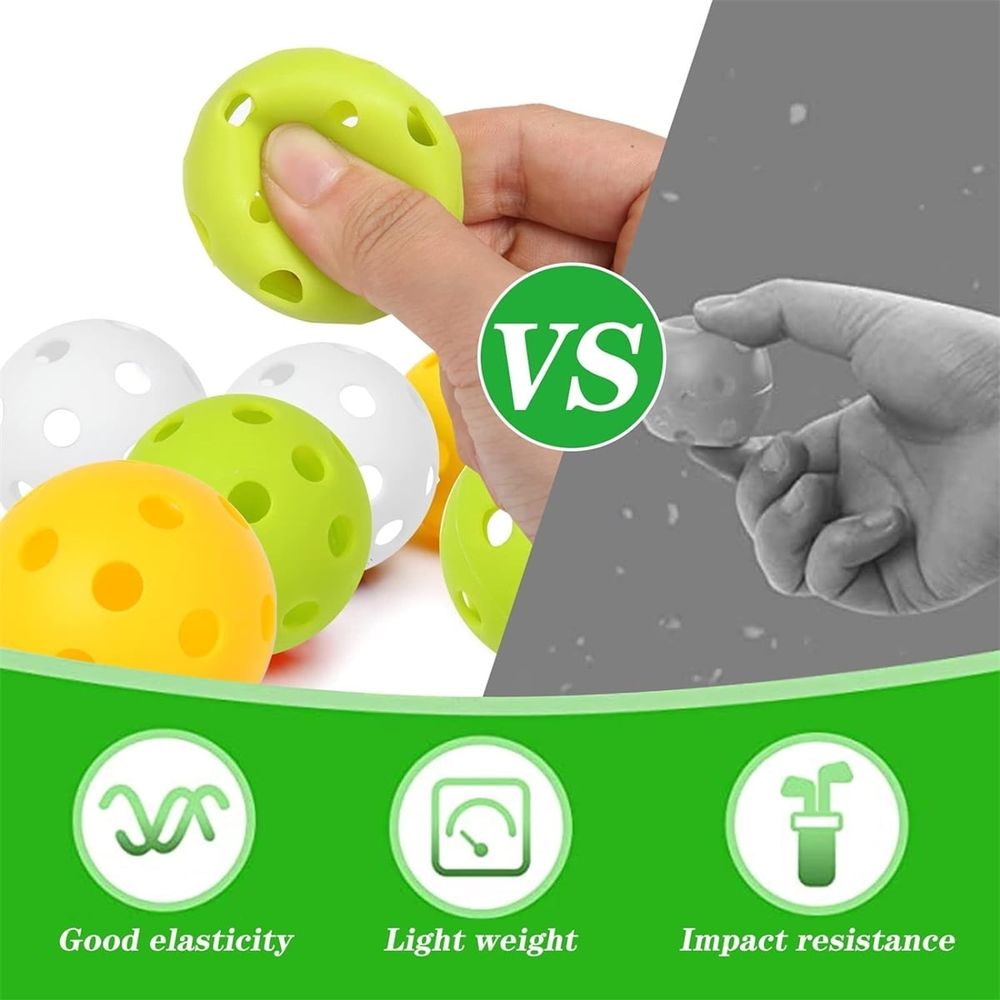 12 Pcs 42MM Plastic Golf Balls,26-Hole Indoor Outdoor Practice Ball,Practice Golf Balls for Backyard,Soft Children's Hole Ball Toy,Training Plastic Balls Airflow Hollow for Swing Practice (Multicolor)