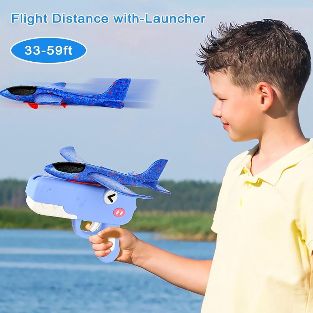 2/3 Pack Airplane Launchers Toy for Kids Toy Plane Outdoor Toys for Boys Flying Toys Birthday Gifts for Boys Girls 4 5 6 7 8 9 10 11 12 Year Old