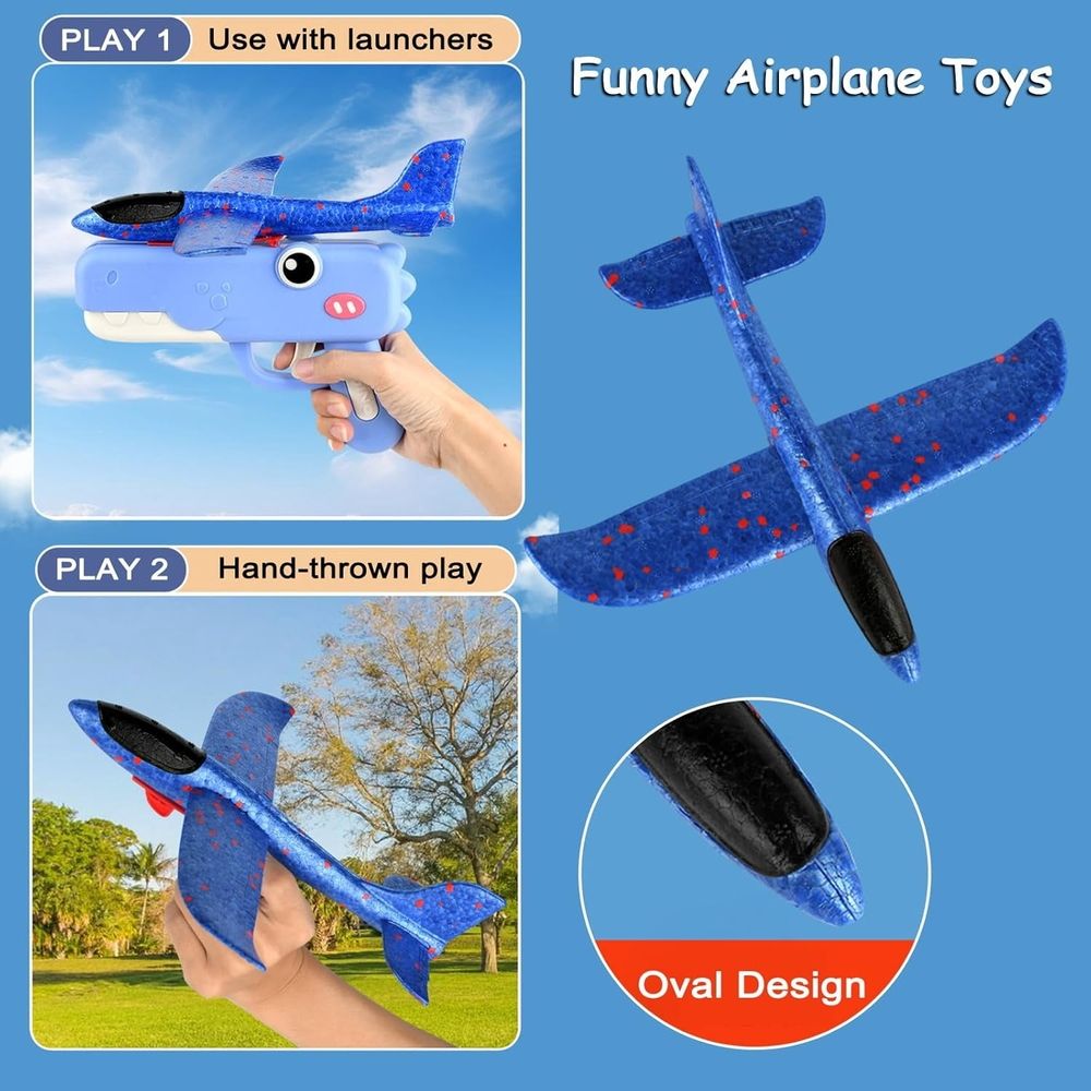 2/3 Pack Airplane Launchers Toy for Kids Toy Plane Outdoor Toys for Boys Flying Toys Birthday Gifts for Boys Girls 4 5 6 7 8 9 10 11 12 Year Old