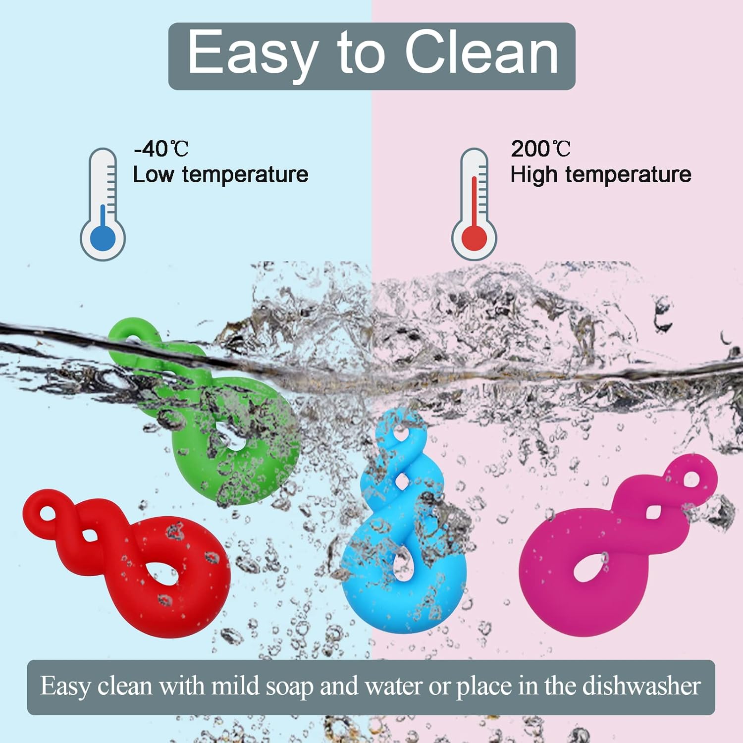 Chew Necklaces for Kids With Autism, ADHD, SPD, or Special Needs - Sensory Silicone Chewy Necklace Toys Boys, Girls, Adults, Teens 4 Pack