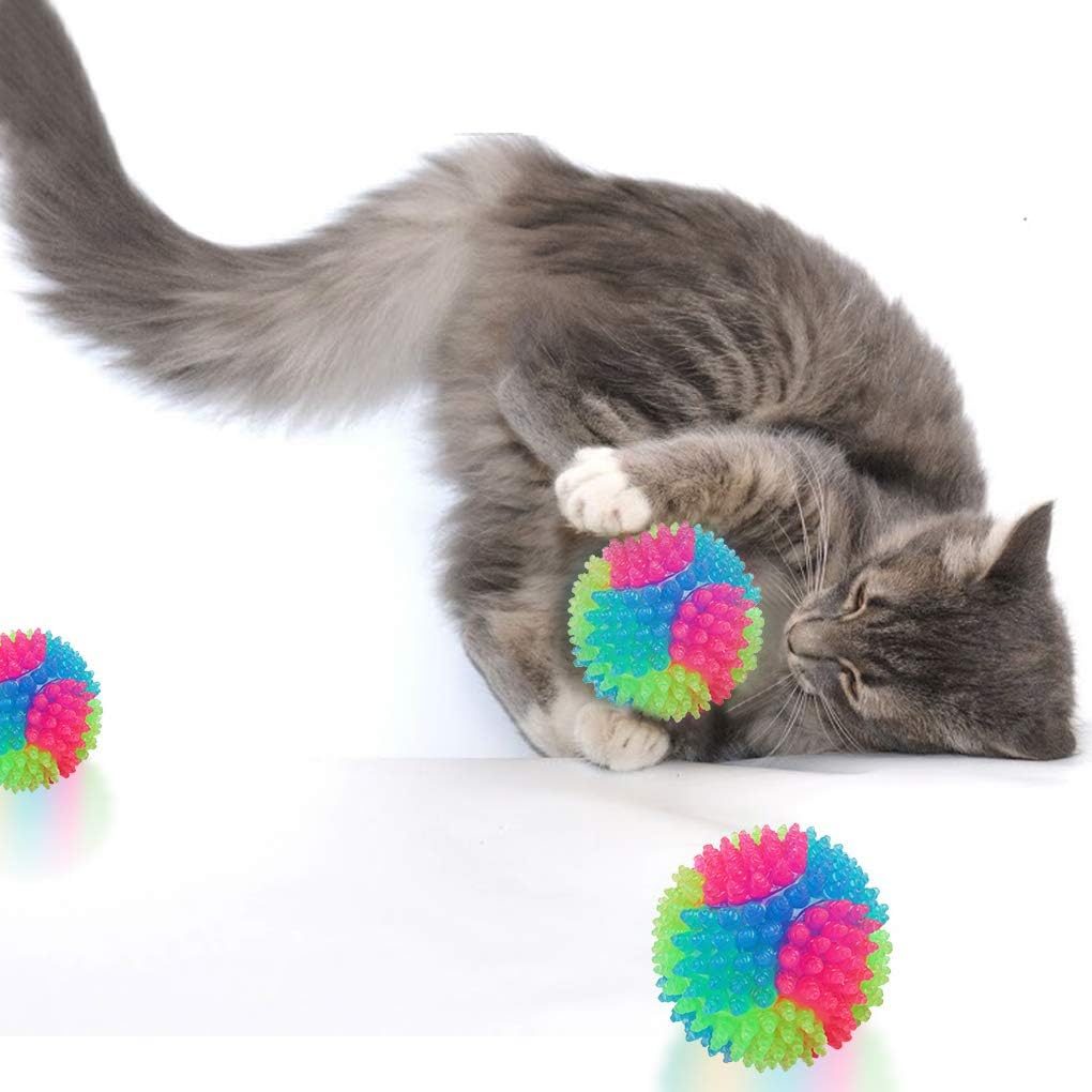 Pet toy ball - 5 cm - Light-up dog ball - Flashing bouncy ball - Interactive light-up - LED pet toy - Suitable for puppies, small and medium dogs and cats