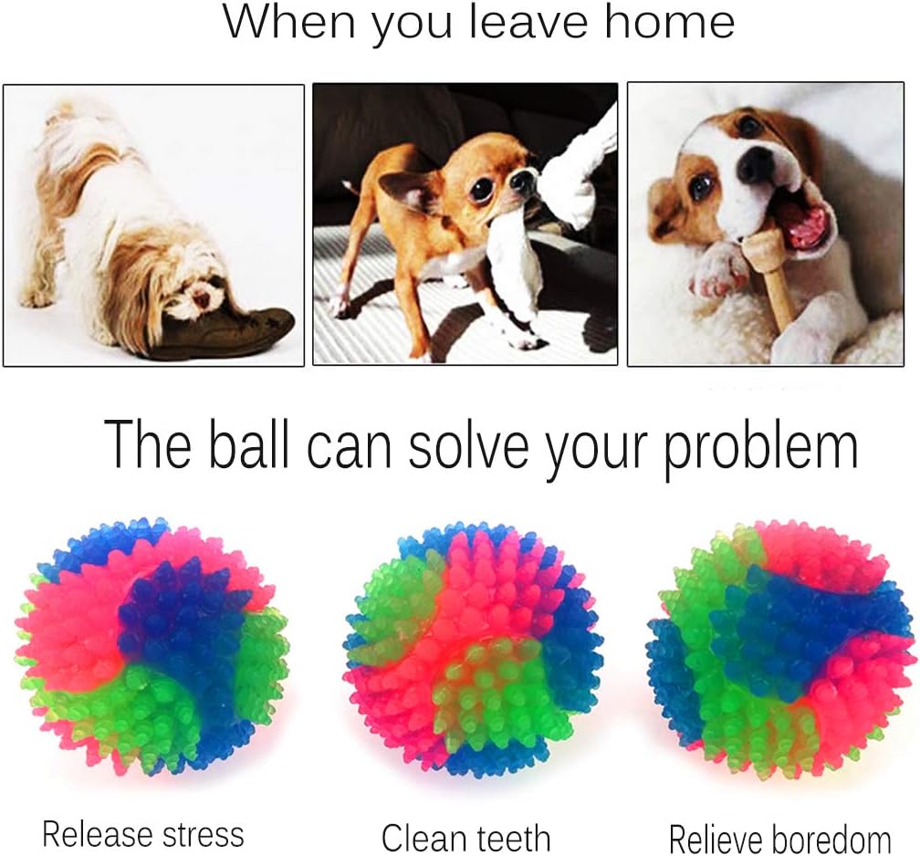 Pet toy ball - 5 cm - Light-up dog ball - Flashing bouncy ball - Interactive light-up - LED pet toy - Suitable for puppies, small and medium dogs and cats