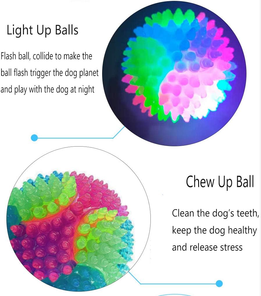 Pet toy ball - 5 cm - Light-up dog ball - Flashing bouncy ball - Interactive light-up - LED pet toy - Suitable for puppies, small and medium dogs and cats