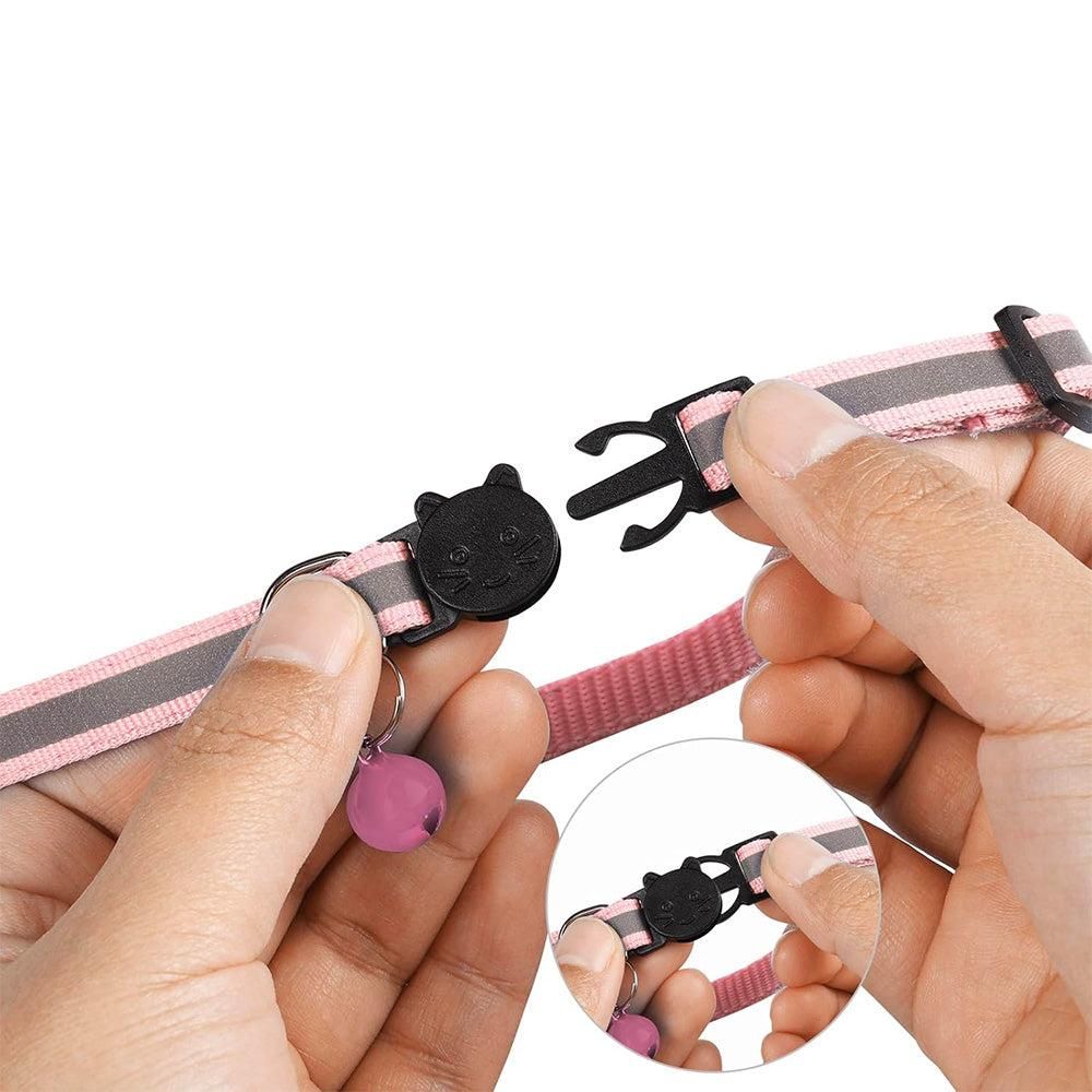 Reflective Cat Collar Compatible with Apple Airtag Adjustable Airtag Holder for Cat Dog Kitten Puppy