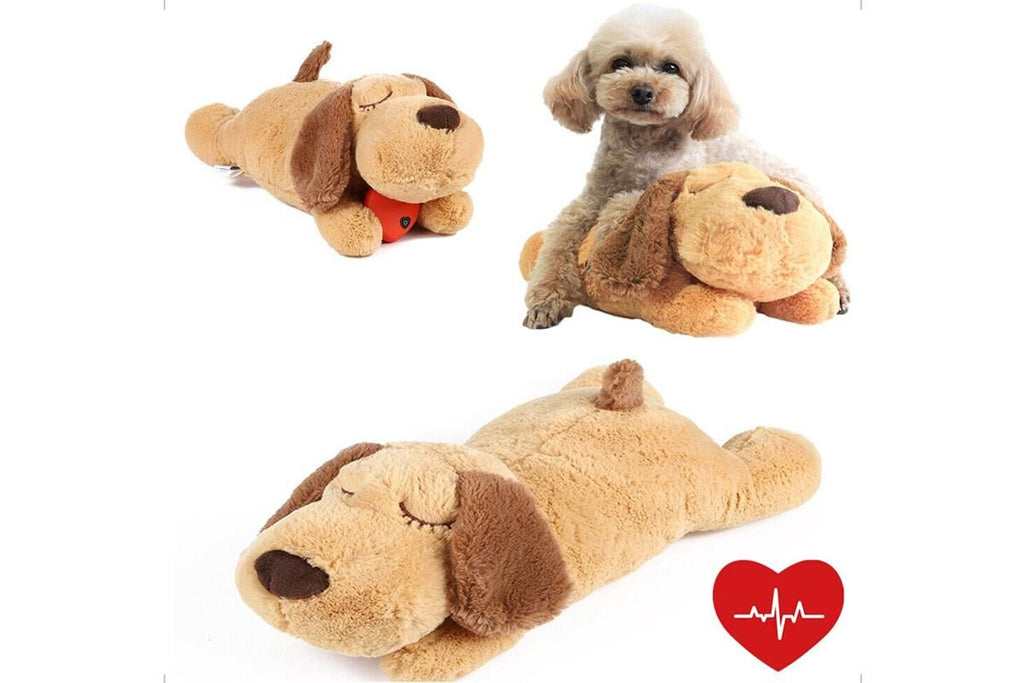 Pet Puppy Cat Soft Plush Toy Heartbeat Sleeping Buddy Dog Behavioral Anxiety Aid