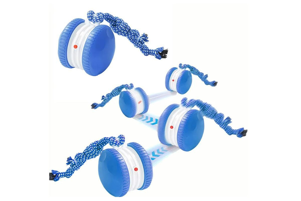 Interactive Pet Rolling Ball Toy Rechargeable Automatic Play Ball for Cats and Dogs - Blue