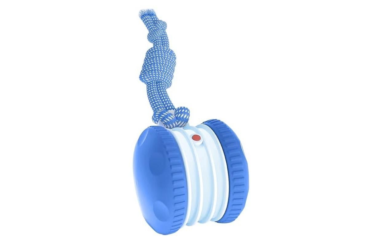 Interactive Pet Rolling Ball Toy Rechargeable Automatic Play Ball for Cats and Dogs - Blue
