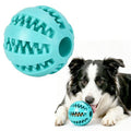 2 Large Pet Treat Dispenser Balls, 7CM - Durable Teething and Dental Care Toys - Teal