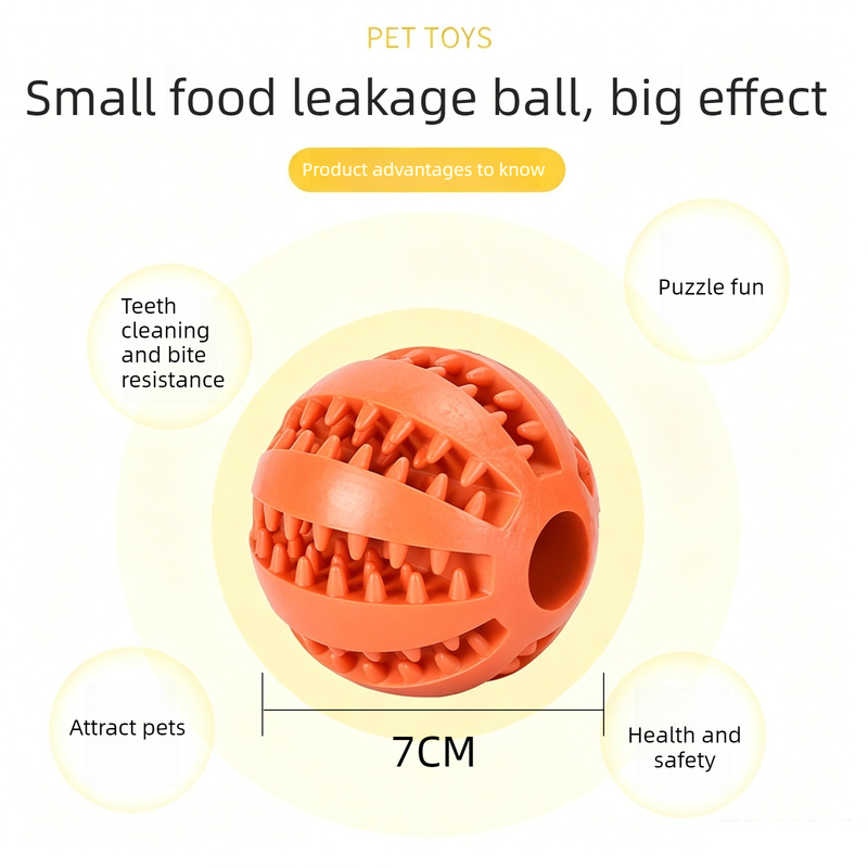 2 Large Pet Treat Dispenser Balls, 7CM - Durable Teething and Dental Care Toys - Teal