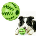 2 Large Pet Treat Dispenser Balls, 7CM - Durable Teething and Dental Care Toys - Green