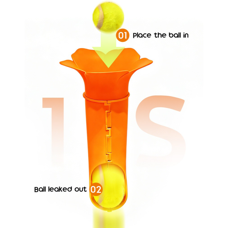 Automatic Pet Ball Launcher, Tennis Ball Launcher, Interactive Pet Toy to Keep Your Pet Entertained - Red