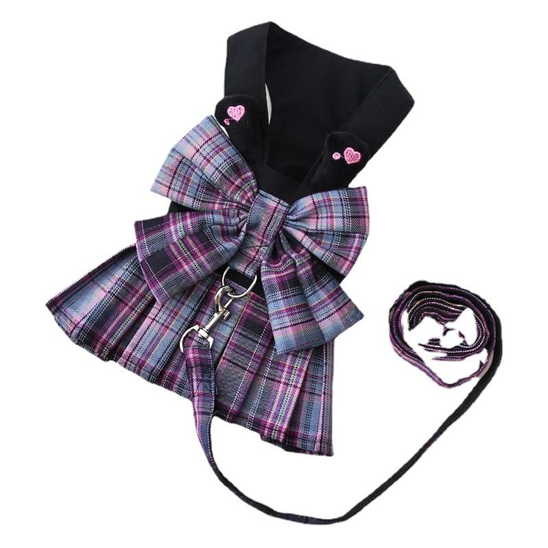 Dog Harness Skirt Traction Polyester 273 Vest Traction Wine Red XXL (chest circumference 58 back length 40cm)