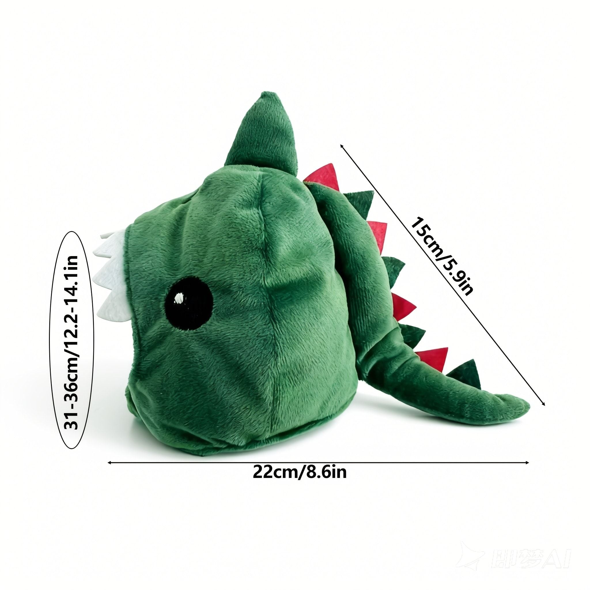 Adorable Dinosaur Hood for Small Pets, Fun Cat Costume Hat with Cartoon Design for Photo Shoots and Party Dress-Up (Dark Green)