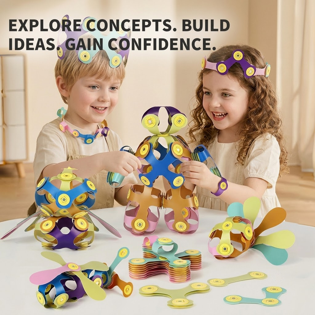 Kids 3D Soft Magnetic Building Tiles Toy Set, Creative DIY Puzzle Blocks for Ages 3+ - Develops Fine Motor Skills & Imagination, Ideal Birthday Gift for Girls, Home Play STEM Learning Kit (66PCS)