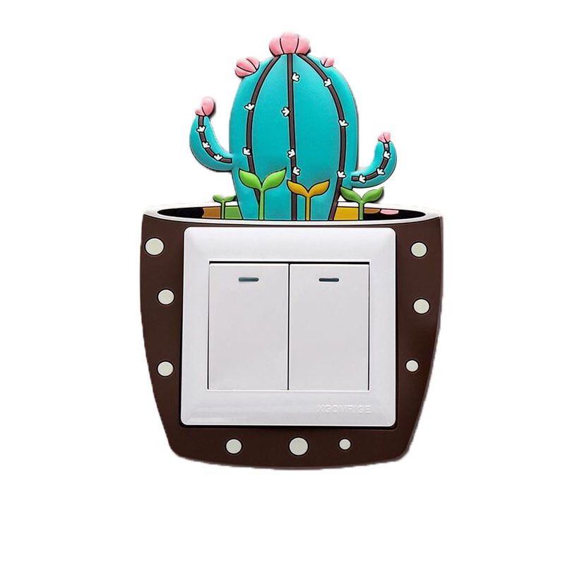 Light switch surround 1 wall switch sticker cartoon switch cover room decoration silicon switch sticker illuminated