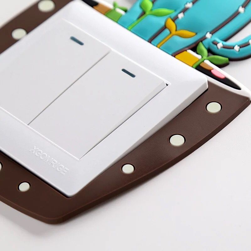 Light switch surround 1 wall switch sticker cartoon switch cover room decoration silicon switch sticker illuminated