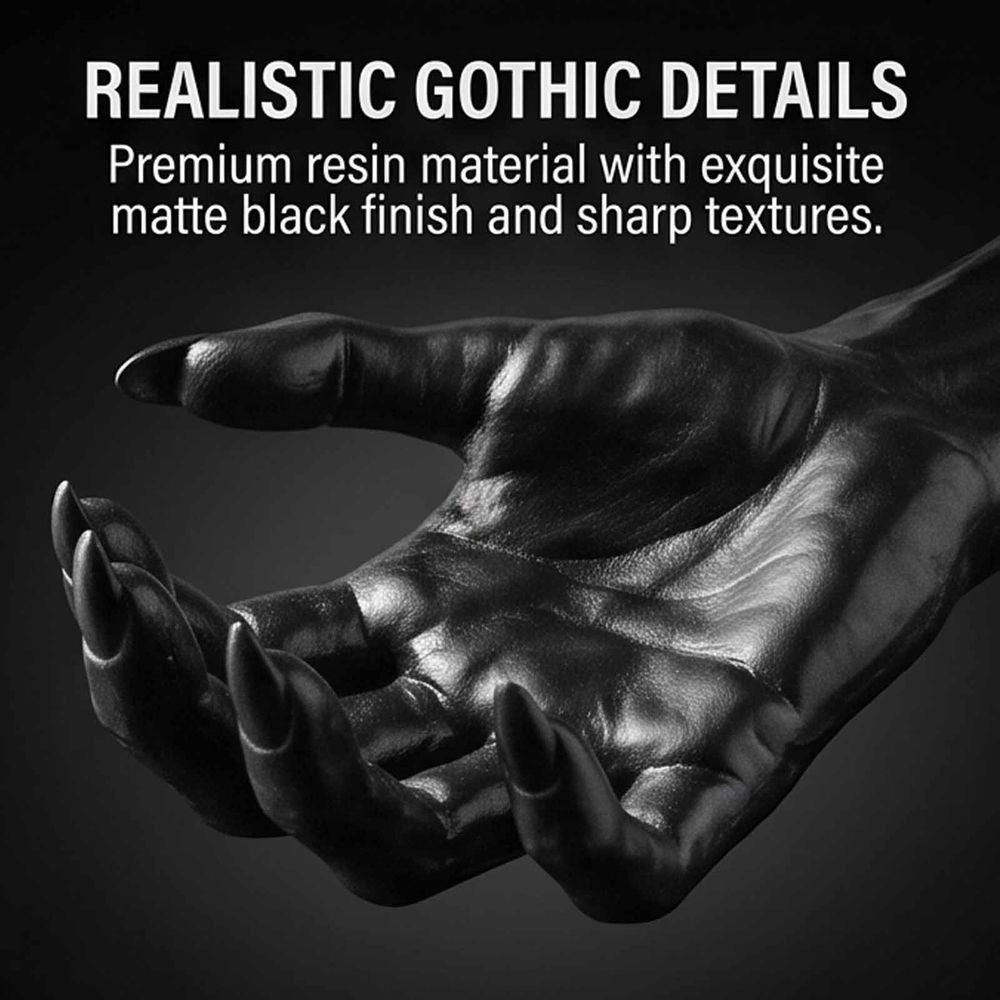 3Pcs Wall Mounted Creepy Hand Decoration, Indoor Gothic Halloween Decor, Resin Spooky Wall Mount for Gothic Home Decor, Creepy Decor, Hanging Jewelry