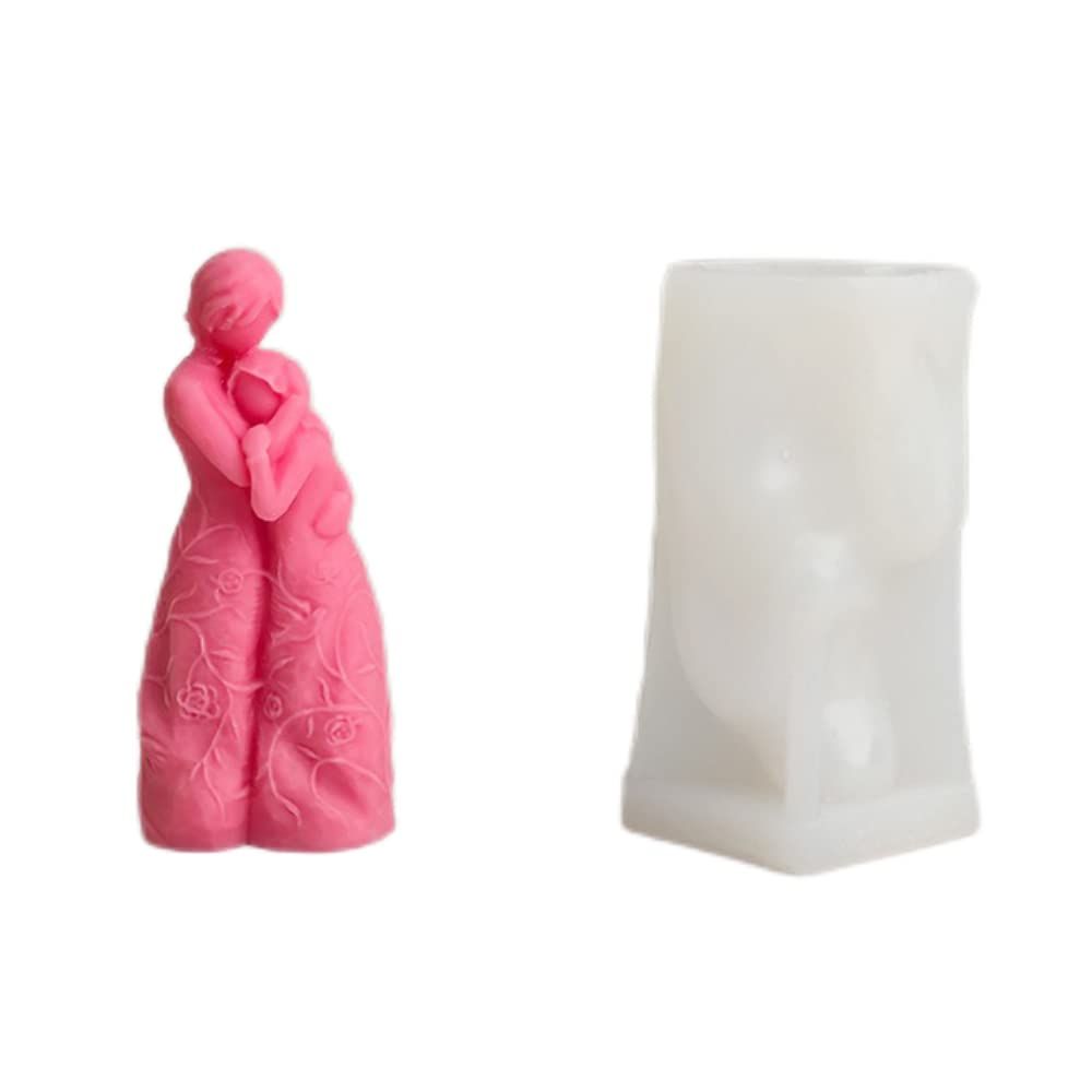 2pcs Soap Moulds Mother Hug Kid Shaped Silicone Material Hand-Making Tools Silicone Crafts Mould Silicone Material for Candle