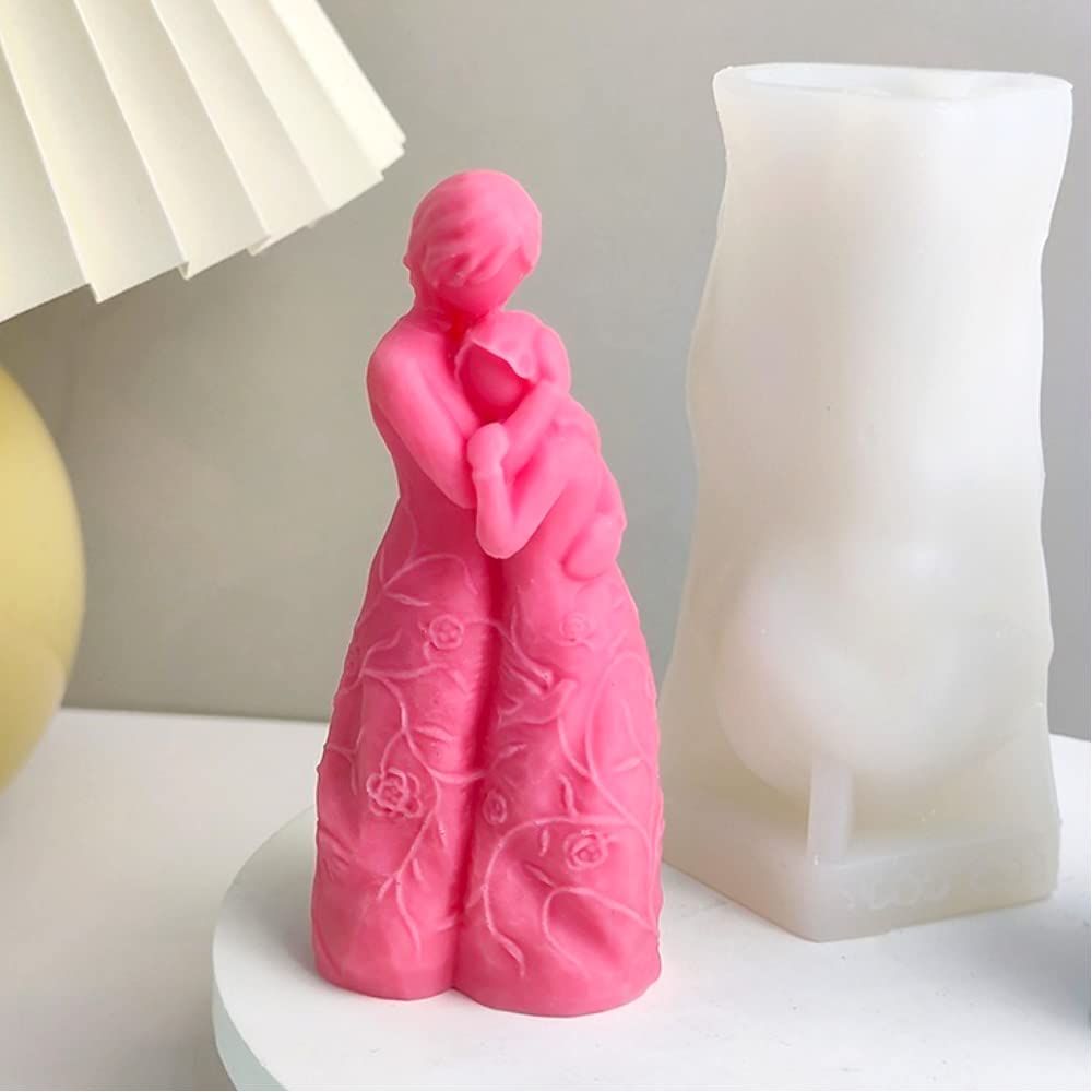 2pcs Soap Moulds Mother Hug Kid Shaped Silicone Material Hand-Making Tools Silicone Crafts Mould Silicone Material for Candle