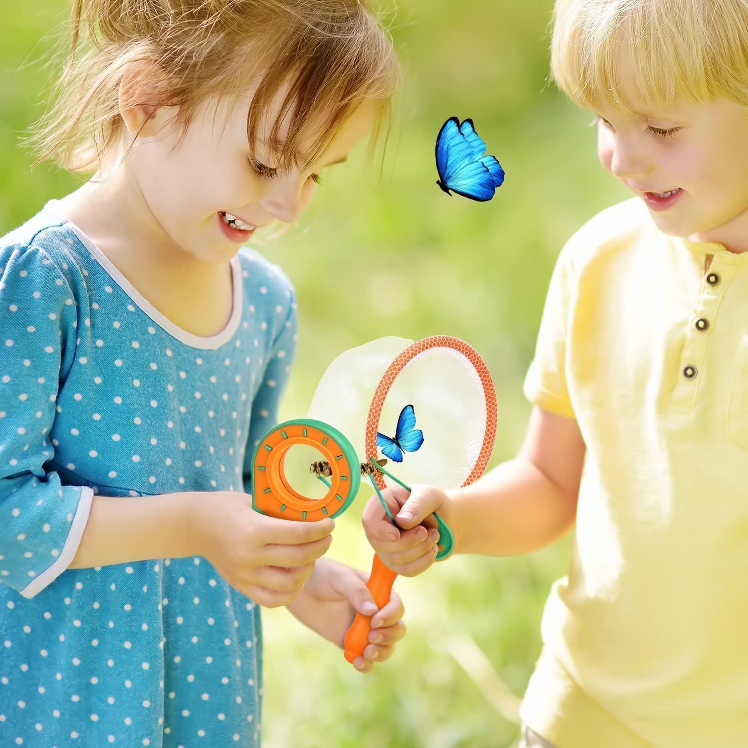 Bug Catcher Kit for Kids Bug Catching Kit with Butterfly Net,Bug Net,Butterfly Kit,Magnifying Glass,Insect Catcher