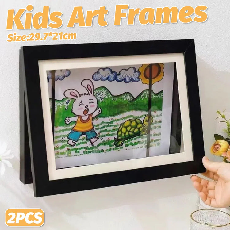 Wooden Art Display Frames, 2-Pack