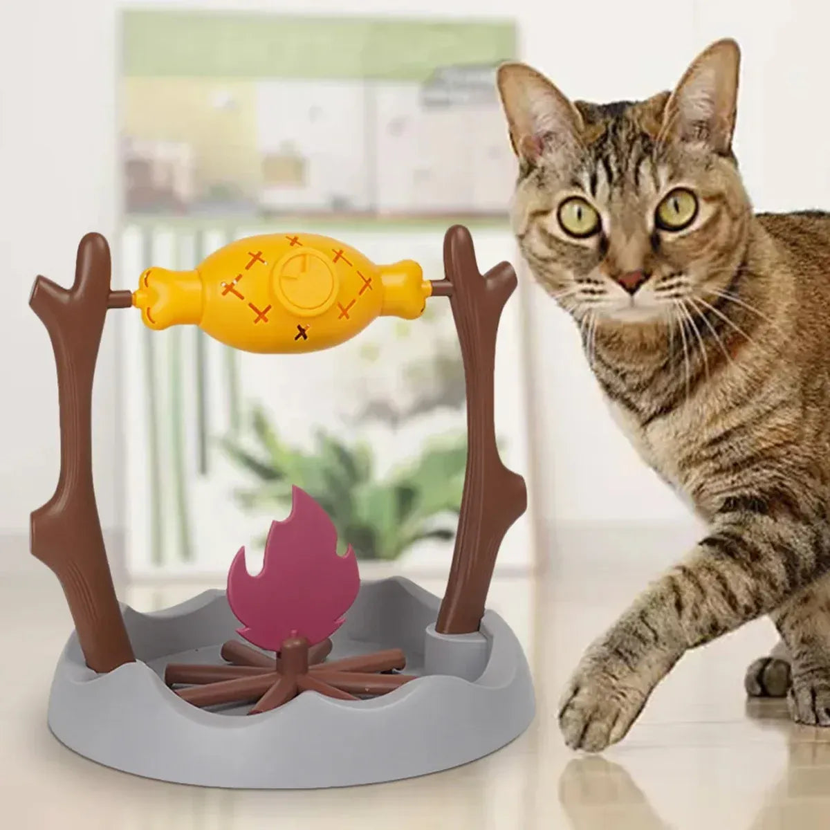 Pet Roast Meat Rolling Shaped Toy Slow Feeding Mental Stimulation for Dogs Cats