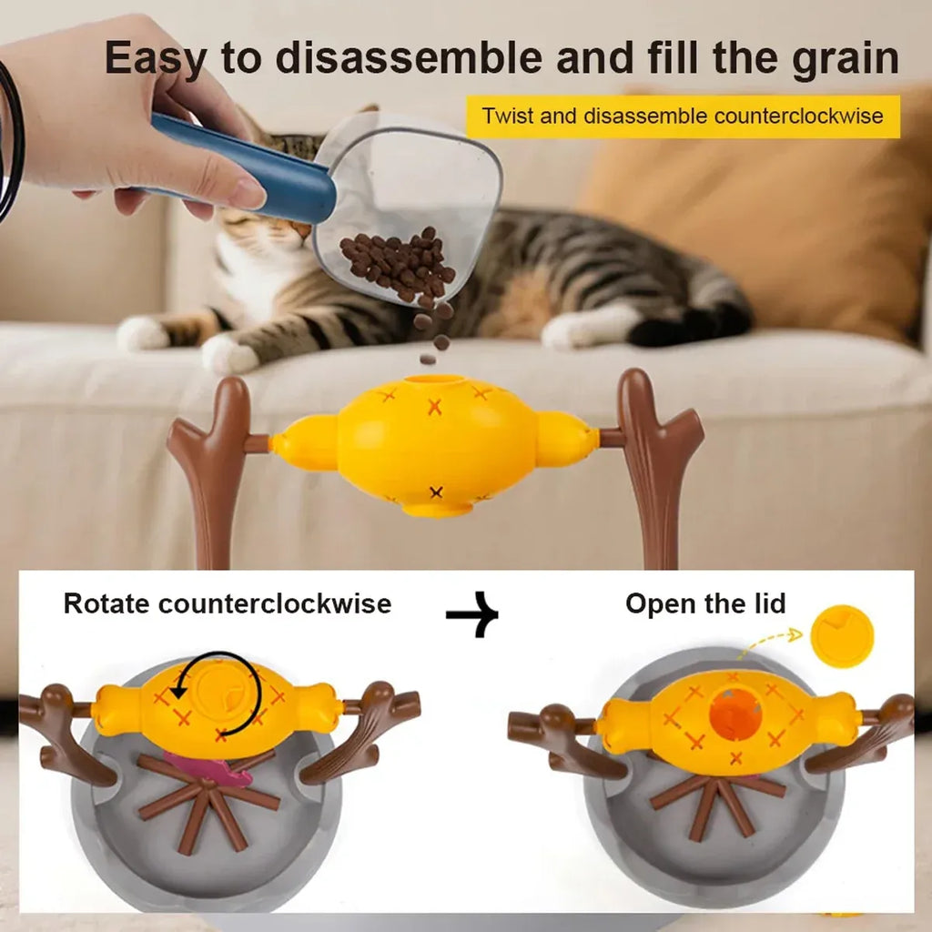 Pet Roast Meat Rolling Shaped Toy Slow Feeding Mental Stimulation for Dogs Cats