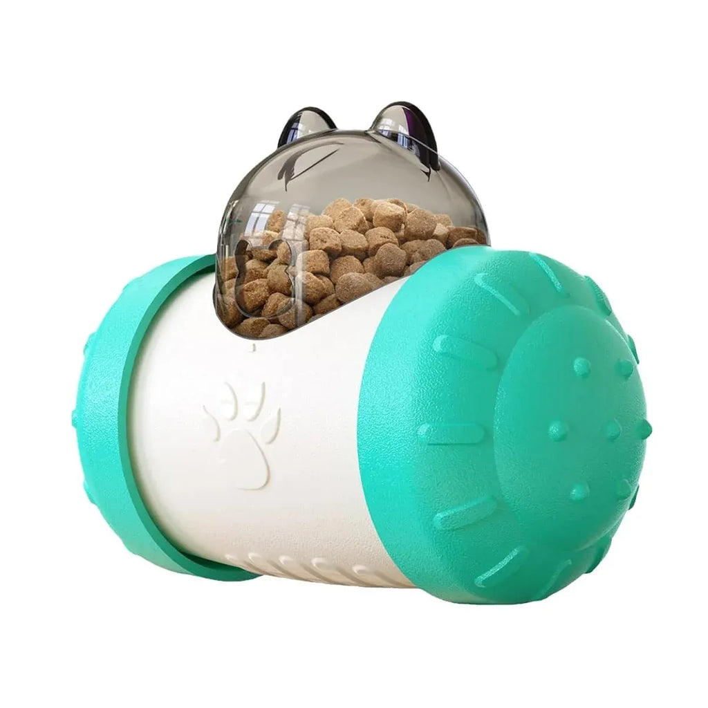 Pet Swing Dispensing Toy for Dogs Chew Resistant Interactive Slow Feeding Play - Blue
