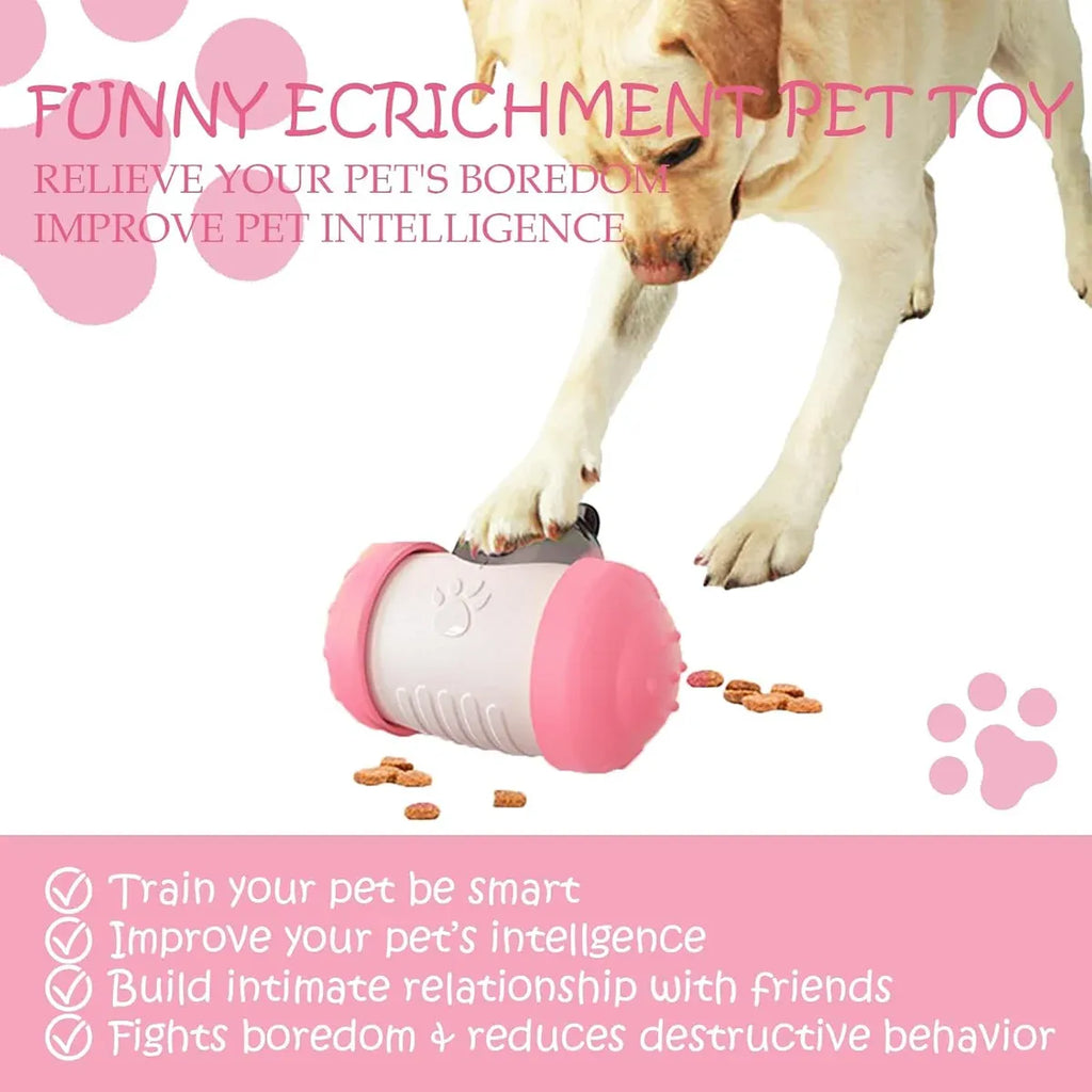 Pet Swing Dispensing Toy for Dogs Chew Resistant Interactive Slow Feeding Play - Blue
