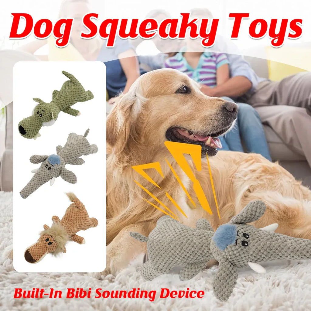 Pet Plush Corn Fleece Squeaky Toy Chew Teeth Cleaning For Dogs Puppies Safe Soft - Green