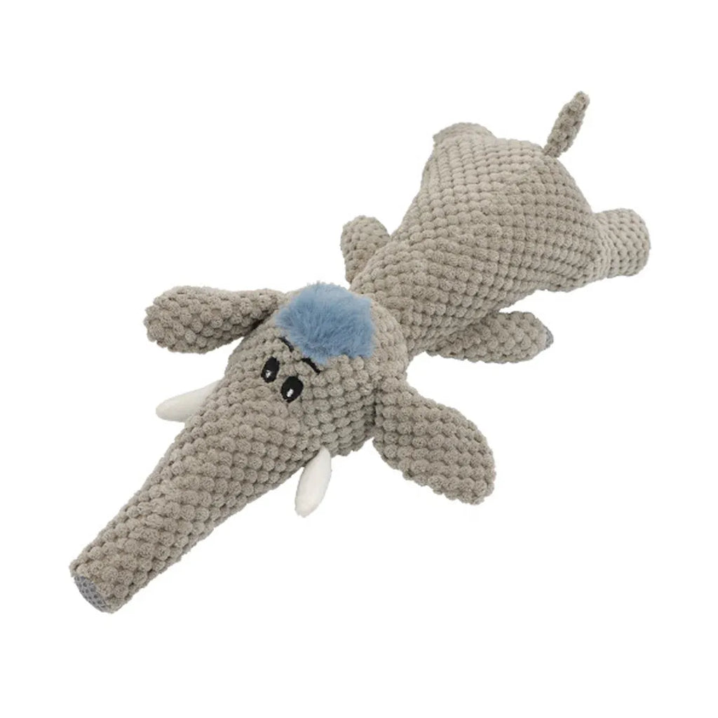 Pet Plush Corn Fleece Squeaky Toy Chew Teeth Cleaning For Dogs Puppies Safe Soft - Grey