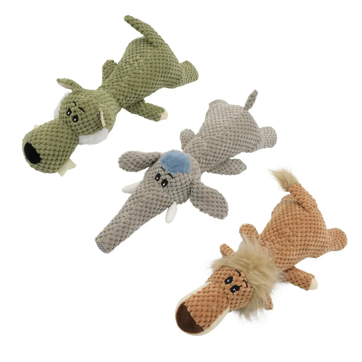 Pet Plush Corn Fleece Squeaky Toy Chew Teeth Cleaning For Dogs Puppies Safe Soft - Grey