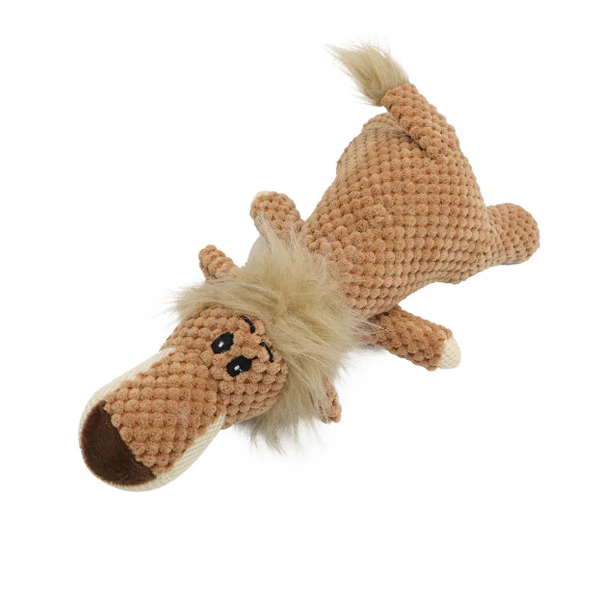 Pet Plush Corn Fleece Squeaky Toy Chew Teeth Cleaning For Dogs Puppies Safe Soft - Orange