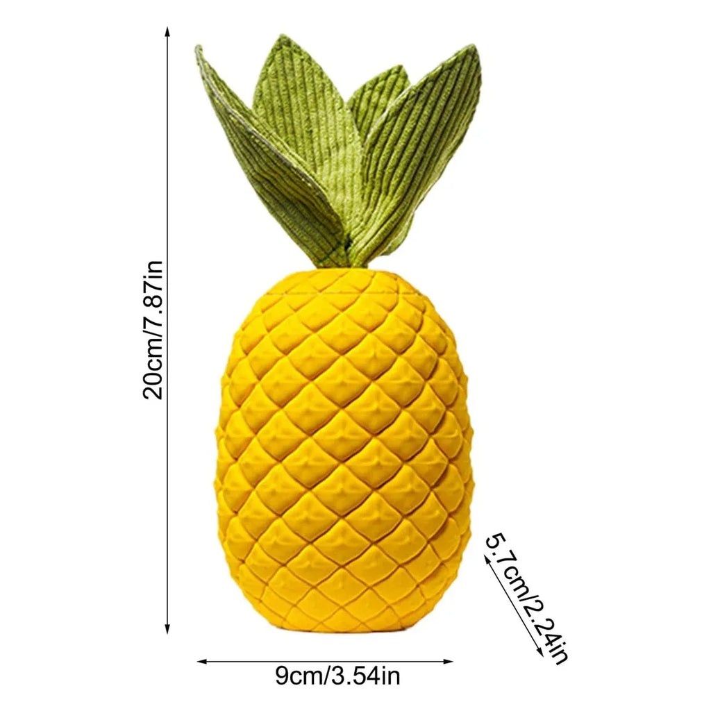 Dog Rubber Pineapple Toy Bite Molar Tooth Interactive Sound Resistant Pet Toy